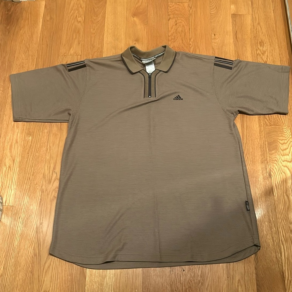 Adidas Men’s Zip Polo Shirt Large - worn 1 time